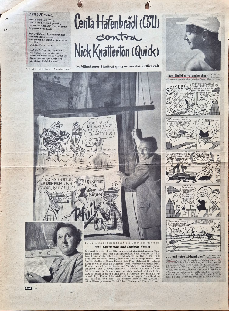Bericht der Quick zur Stadtratssitzung vom 21. Juni 1955.